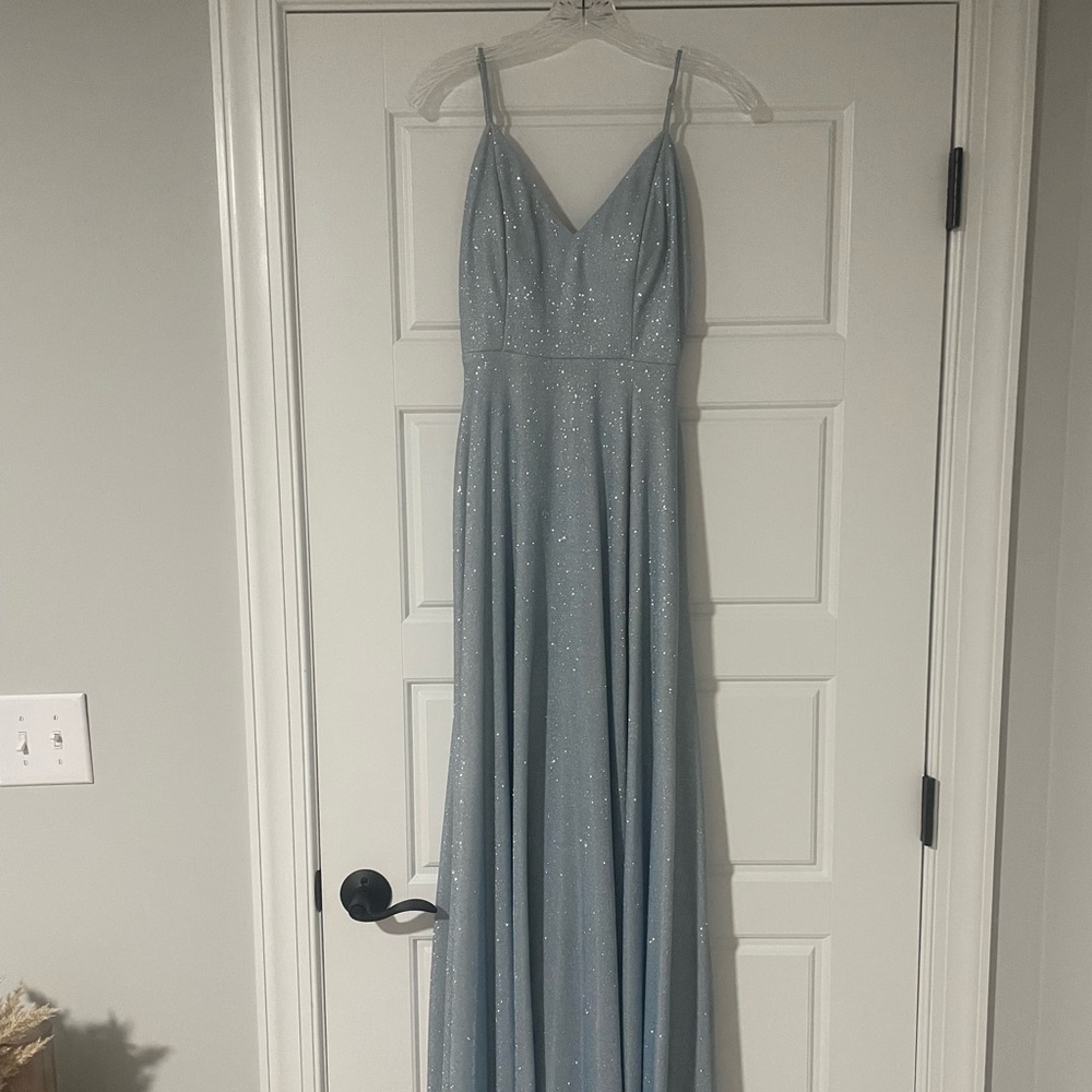 Light blue sparkle prom dress - Picture 7 of 9